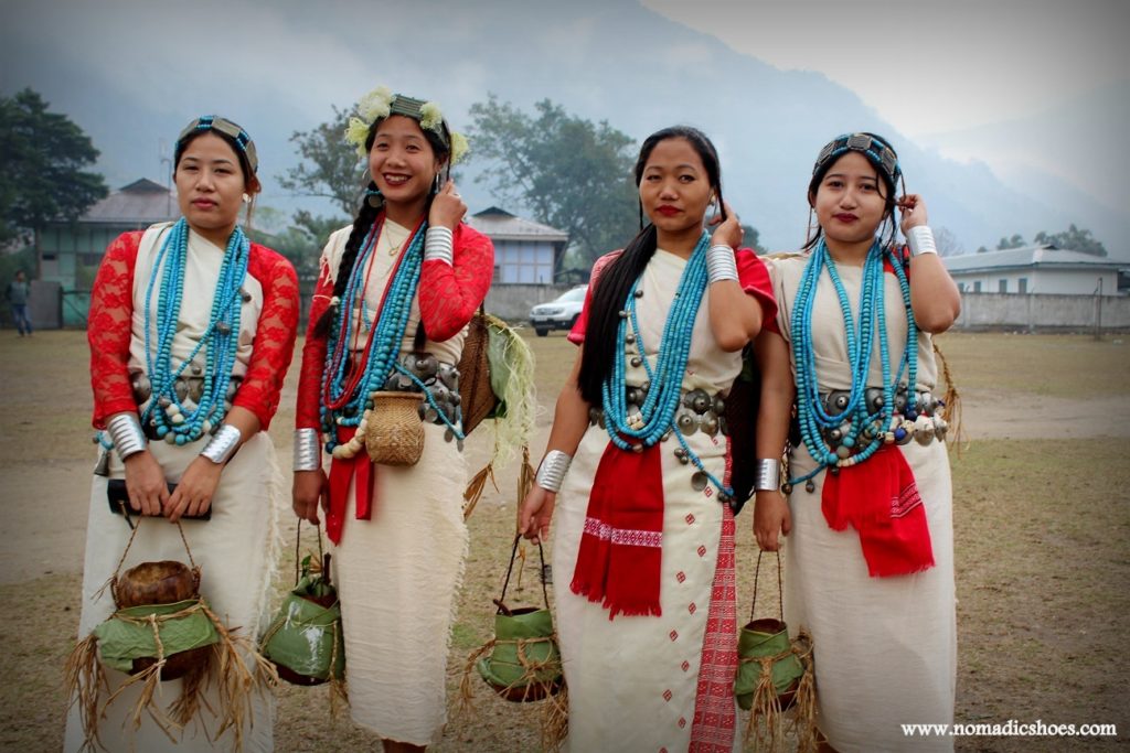 Rocking the traditional dress of Nyishi Tribe at Yazali Nyukom Yullo  Festival 2018 | Traditional dresses, Festival, Hair wrap